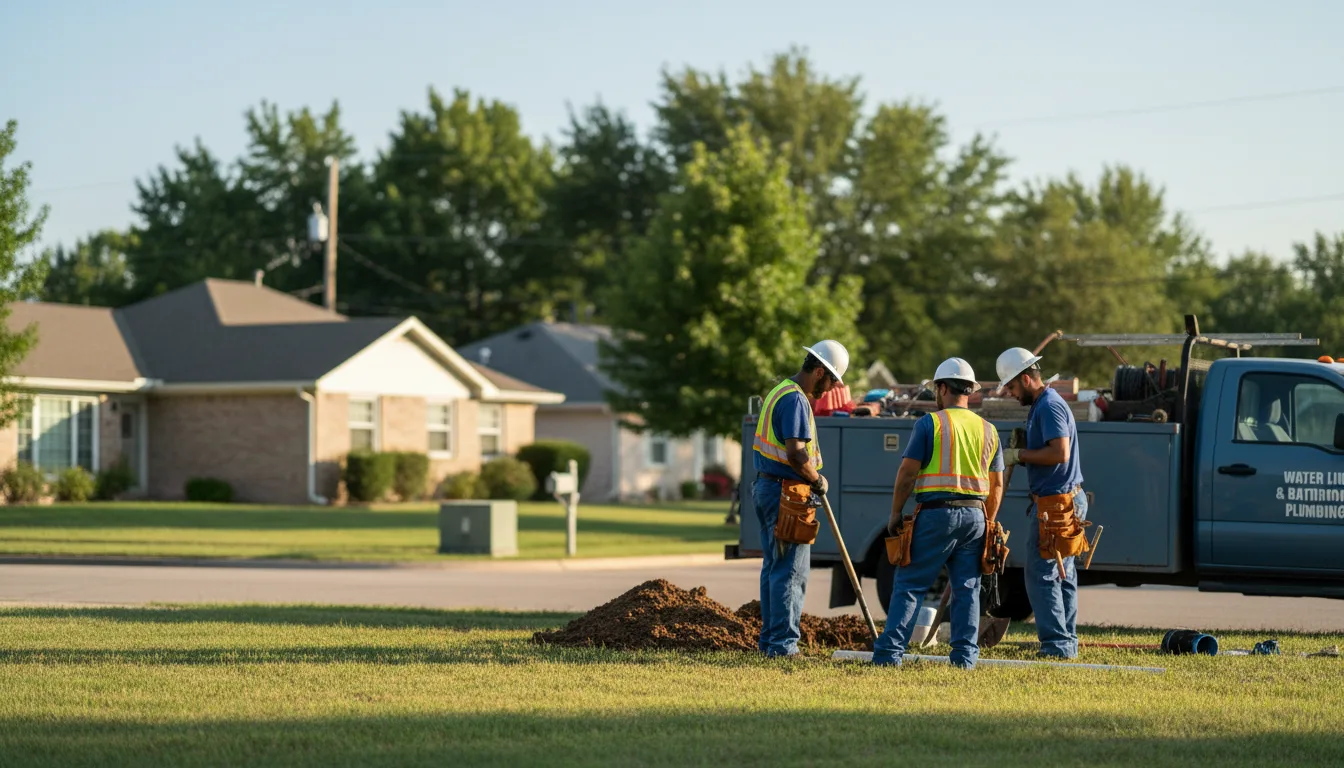 Residential water line and bathroom plumbing service in Bethel, MO